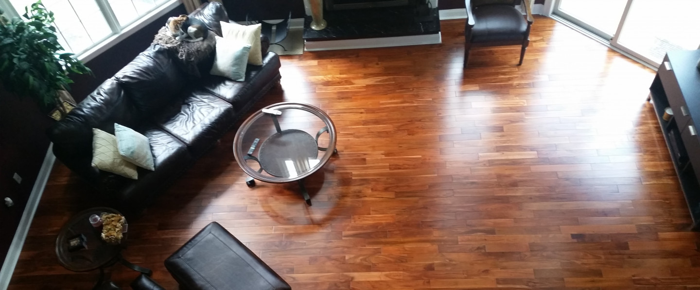 Newly installed hardwood floor by Albert at A&M Home Improvements
